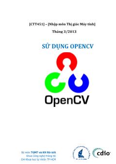 Nhập môn thị giác máy tính - Sử dụng OpenCV