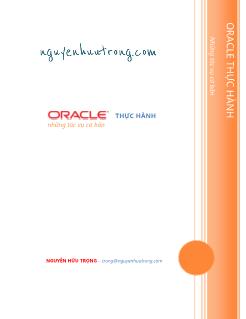 Oracle thực hành những tác vụ cơ bản