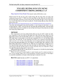 Tài liệu hướng dẫn xây dựng component trong Joomla! 1.5