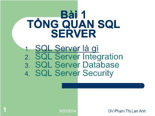 Tổng quan SQL Server