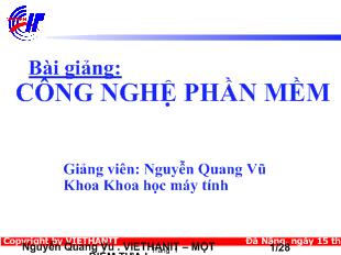 Bài giảng công nghệ phần mềm