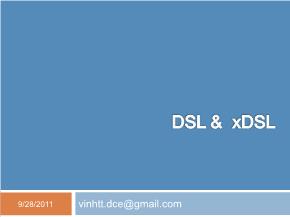 Bài giảng DSL và xDSL