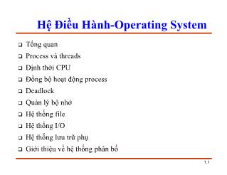 Bài giảng Hệ điều hành (Operating System)