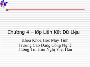 Bài giảng Mạng máy tính - Chương 4: Lớp liên kết dữ liệu