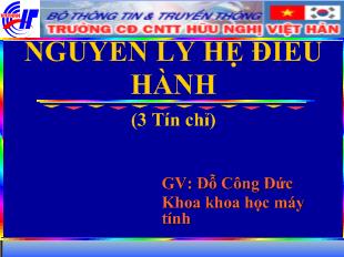 Bài giảng Nguyên lý hệ điều hành - Chương 2: Quản lý tiến trình