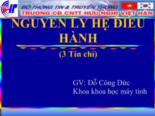 Bài giảng Nguyên lý hệ điều hành - Chương 3: Quản lý bộ nhớ