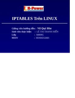 Đề tài IPTables trên Linux