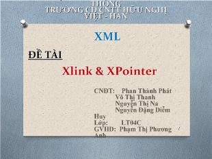Đề tài Xlink & XPointer