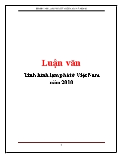 Luận văn Tình hình lạm phát ở Việt Nam năm 2010