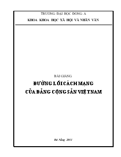 Bài giảng đường lối cách mạng của đảng cộng sản Việt Nam