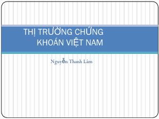 Bài giảng Thị trường chứng khoán Việt Nam