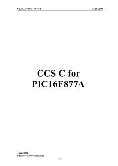 Tổng quan CCS C for PIC16F877A