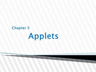 Bài giảng Applets