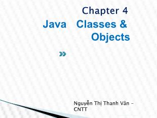 Bài giảng Java classes và objects