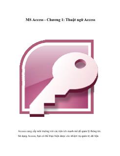 Bài giảng Thuật ngữ Access