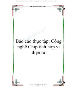 Báo cáo Công nghệ Chip tích hợp vi điện tử