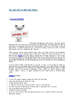 Các quy tắc cơ bản của html5