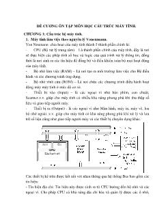Đề cương ôn tập môn học cấu trúc máy tính