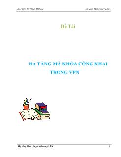 Đề tài Hạ tầng mã khóa công khai trong vpn