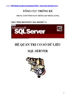 Giáo trình Hệ quản trị cơ sở dữ liệu SQL Server