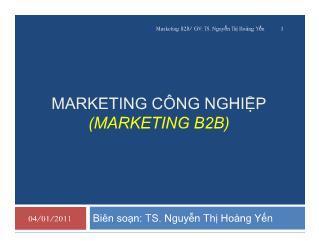 Giáo trình Marketing công nghiệp (marketing b2b)