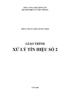 Giáo trình xử lý tín hiệu số 2