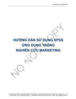 Hướng dẫn sử dụng spss ứng dụng trong nghiên cứu marketing