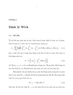 Bài giảng Định lý Wick