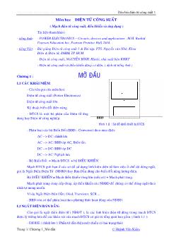 Bài giảng Môn học điện tử công suất