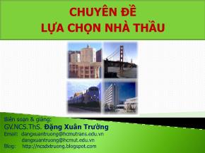 Chuyên đề Lựa chọn nhà thầu