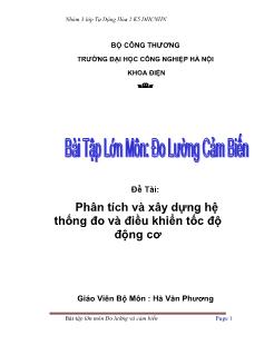 Đồ án Phân tích và xây dựng hệ thống đo và điều khiển tốc độ động cơ