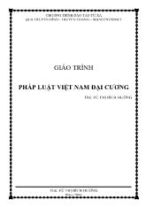 Giáo trình pháp luật Việt Nam đại cương