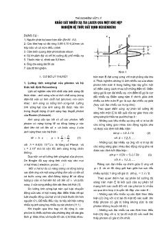 Khảo sát nhiễu xạ tia laser qua một khe hẹp nghiệm hệ thức bất định heisenberg
