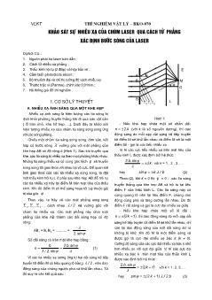 Khảo sát sự nhiễu xạ của chùm laser qua cách tử phẳng xác định bước sóng của laser