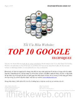 Tối ưu hóa Website - Top 10 Google